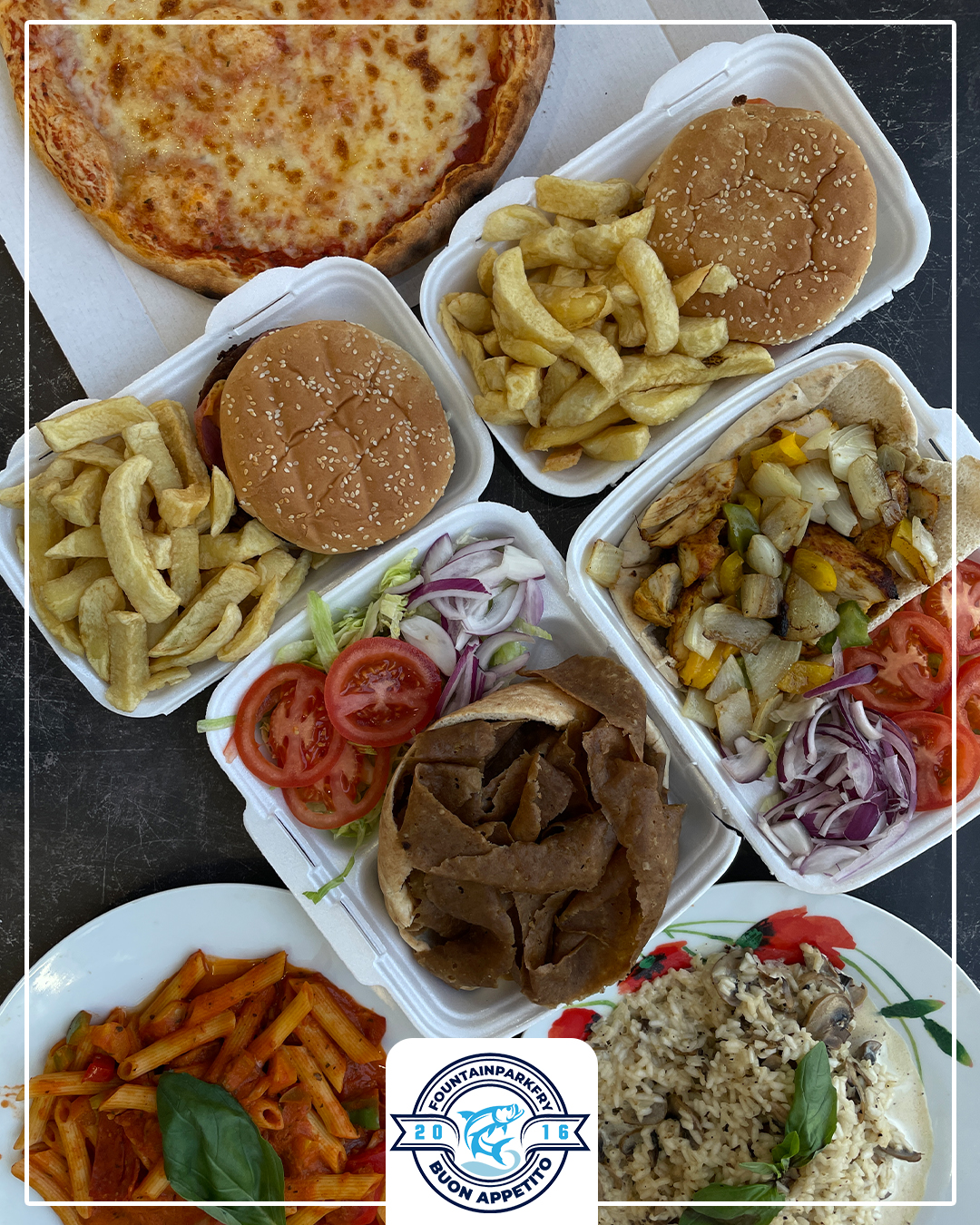 Burgers, Pastas, Kebabs with Salad and Chips Served at Fountain Park Fry Takeaway in Edinburgh 